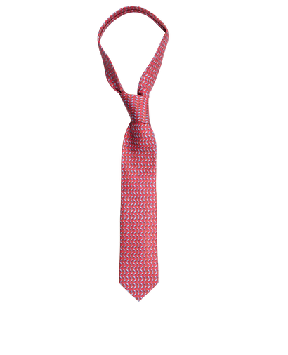 Hermes Birds Print Tie, front view